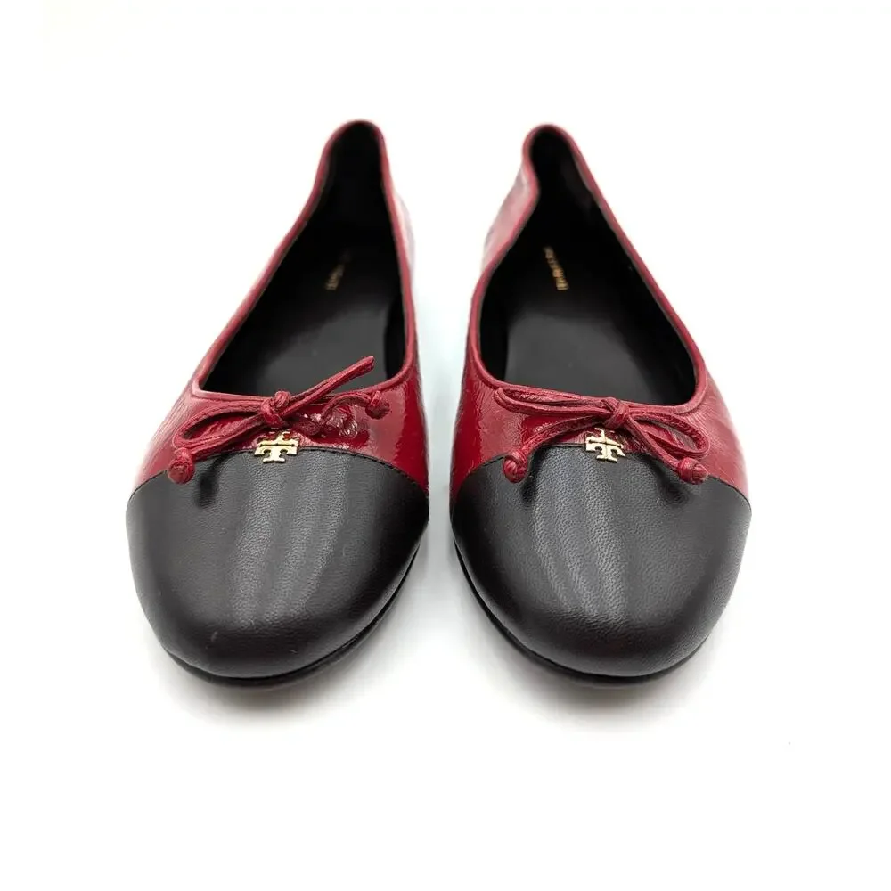 Tory Burch Ballerinas Leather Ballet Flats Women's Red Size US8.5M EU39